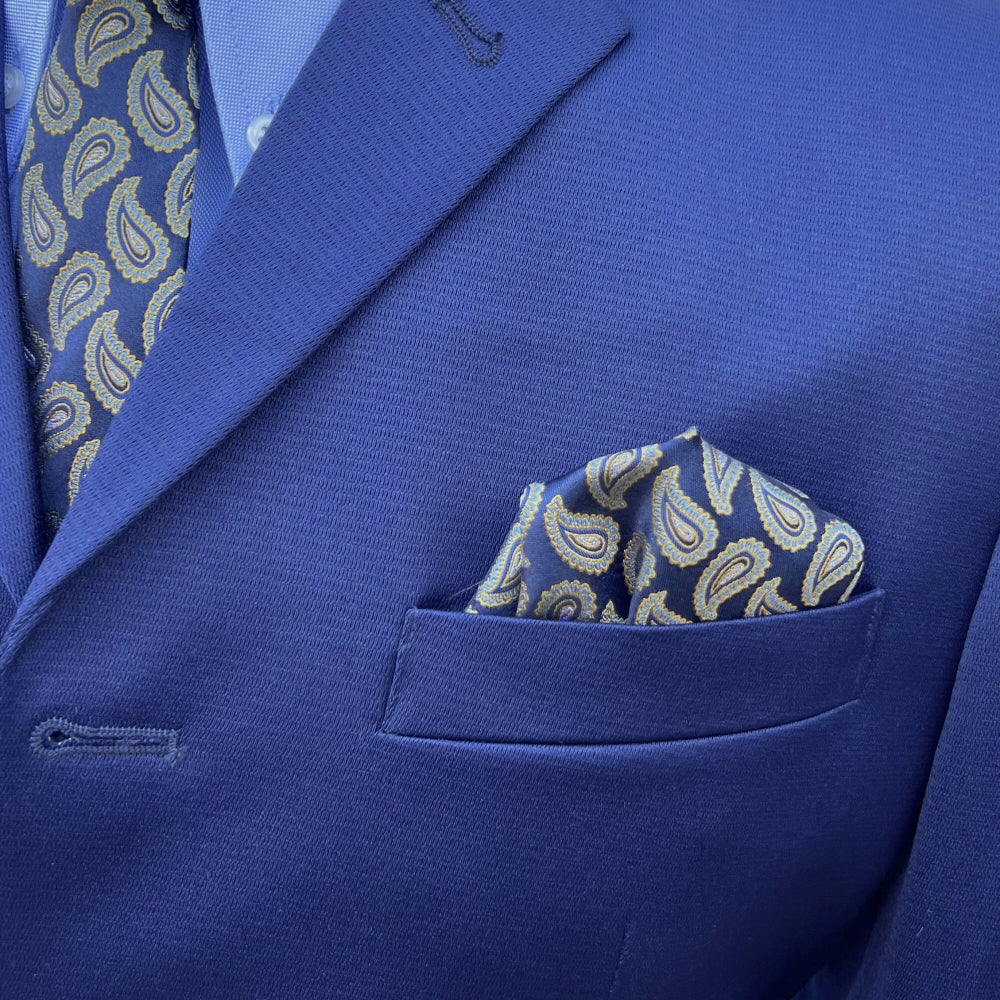 Adaptor Clothing Mod 3 Button Texture Plain Suit ROYAL Blue