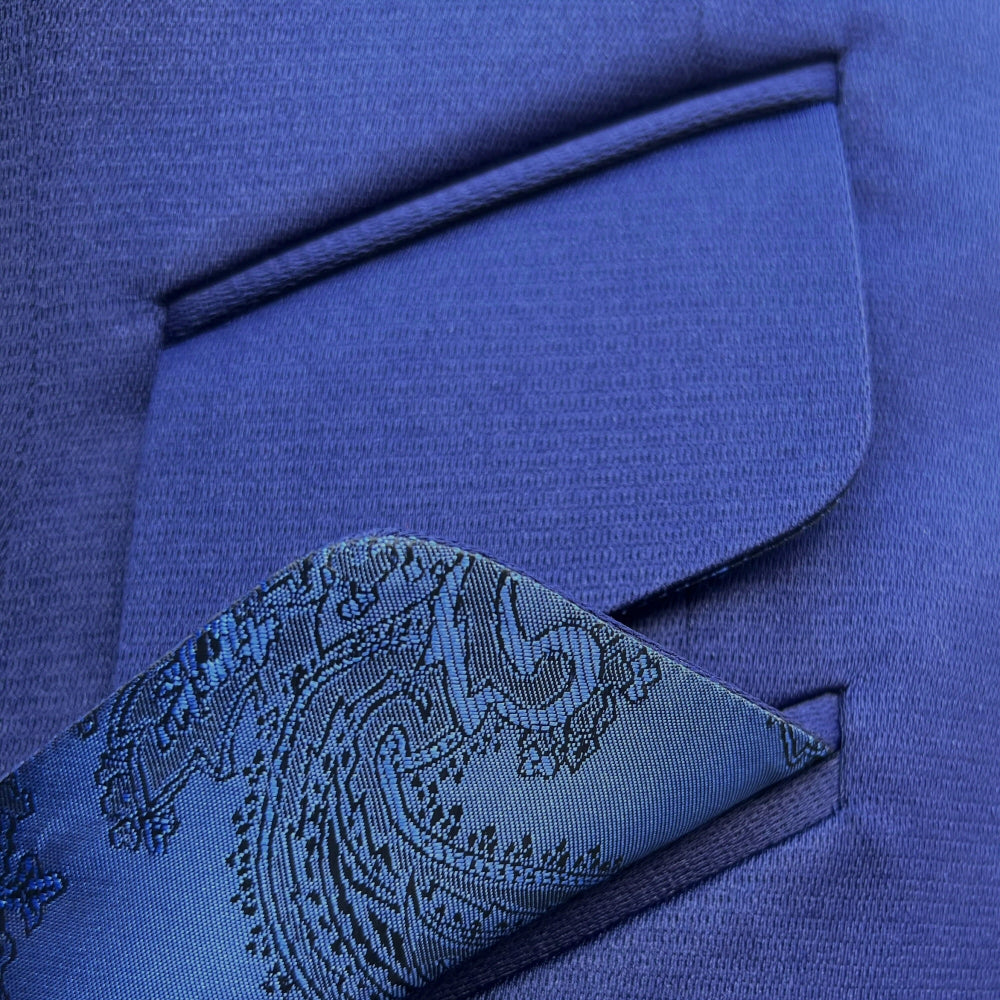 Adaptor Clothing Mod 3 Button Texture Plain Suit ROYAL Blue