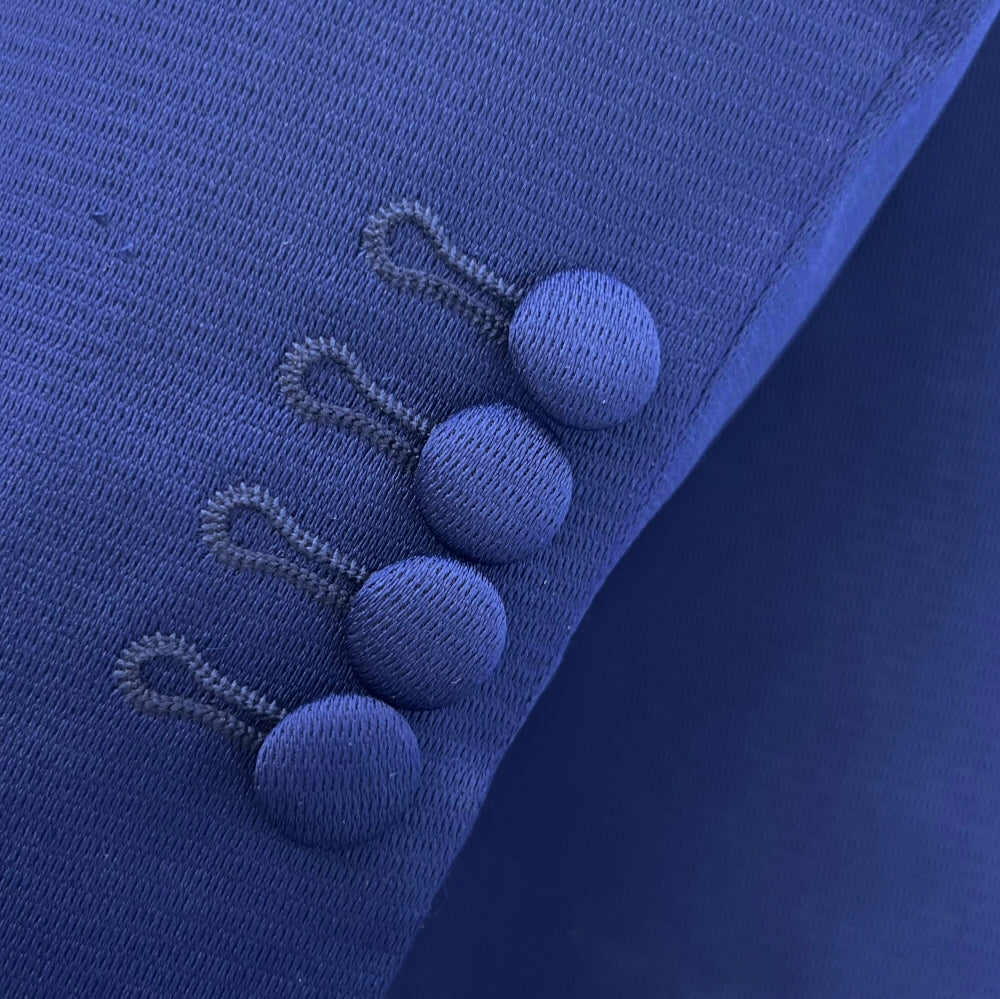 Adaptor Clothing Mod 3 Button Texture Plain Suit ROYAL Blue