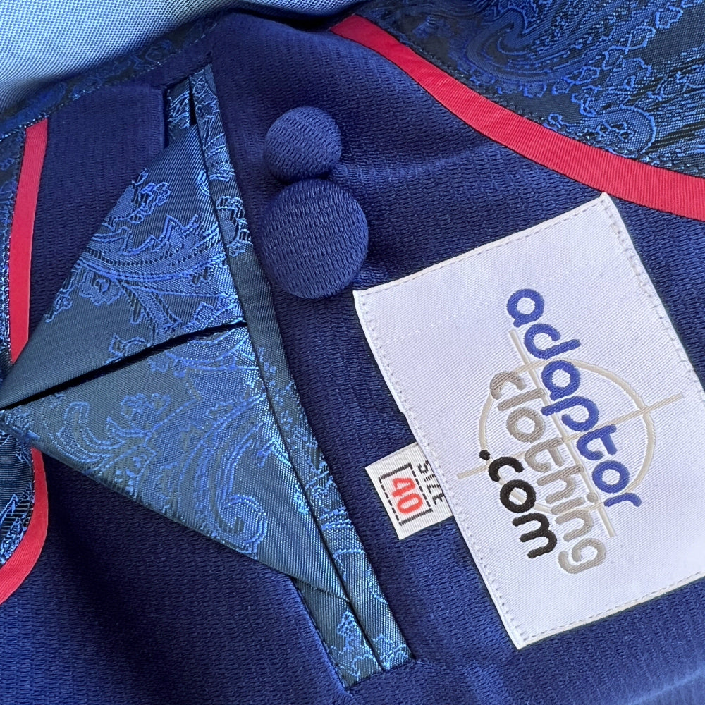 Adaptor Clothing Mod 3 Button Texture Plain Suit ROYAL Blue