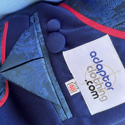 Adaptor Clothing Mod 3 Button Texture Plain Suit ROYAL Blue