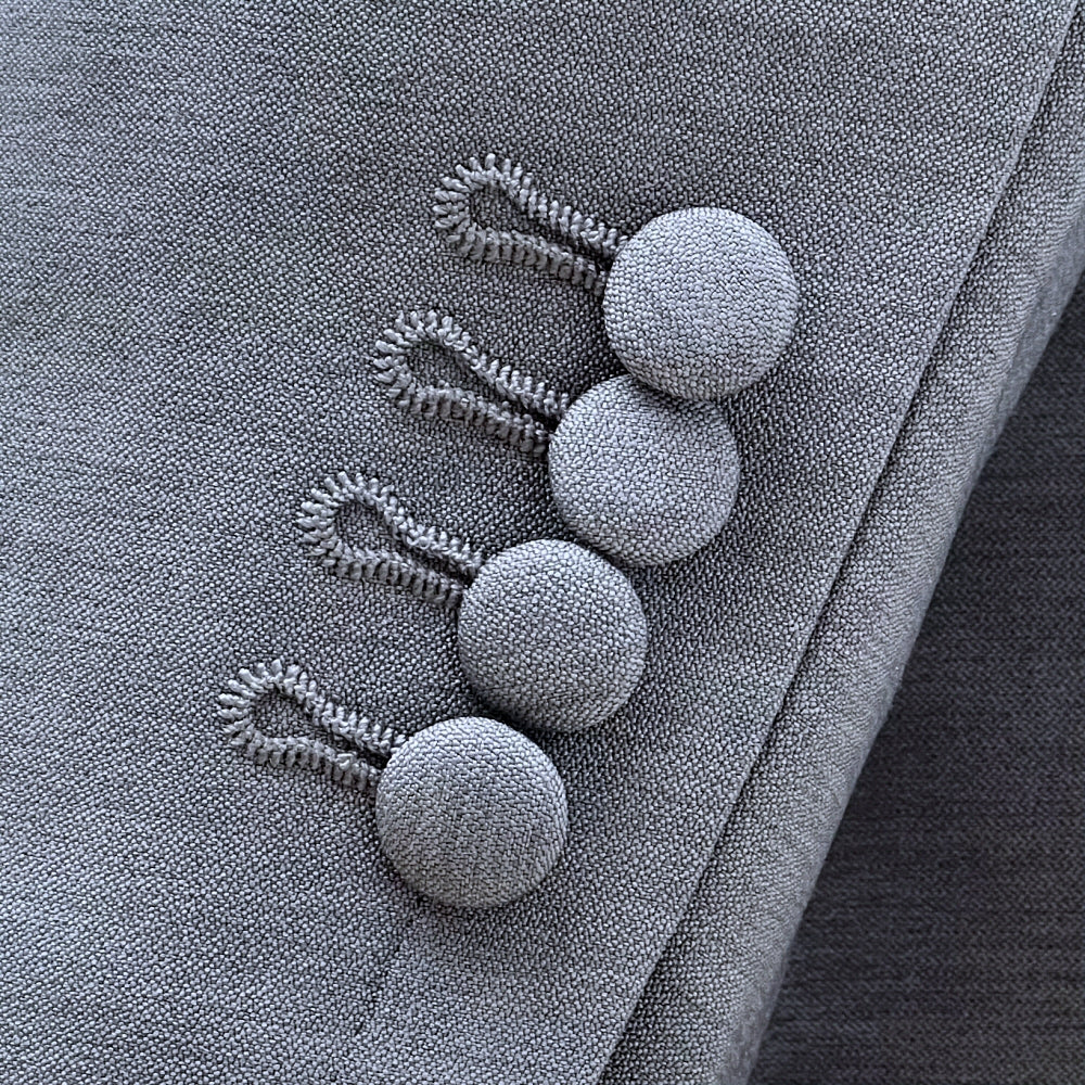 Adaptor Clothing Mod 3 Button Texture Plain Suit GREY