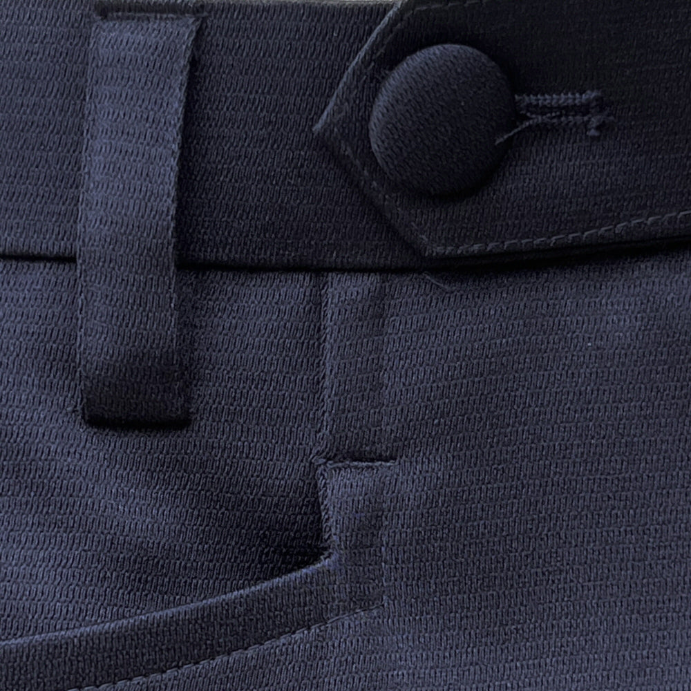 Adaptor Clothing Frogmouth Pocket Texture Plain Trouser NAVY Blue