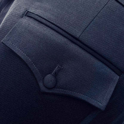 Adaptor Clothing Frogmouth Pocket Texture Plain Trouser NAVY Blue