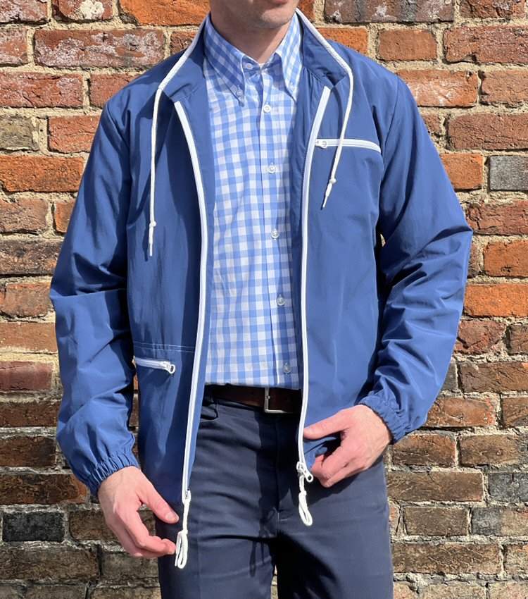 Adaptor Clothing Retro Sixties Replica Windbreaker Blue