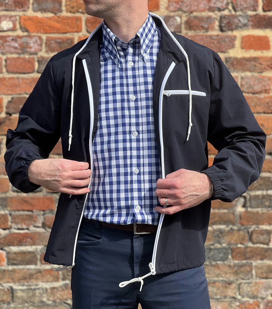 Adaptor Clothing Retro Sixties Replica Windbreaker Navy