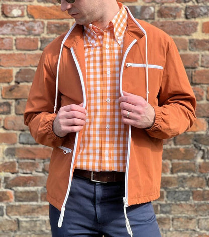 Adaptor Clothing Retro Sixties Replica Windbreaker Burnt Orange