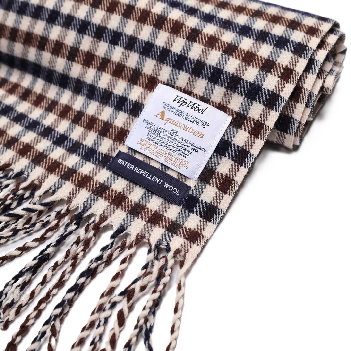 Aquascutum Active Club Check Water Repellent Merino Wool Scarf