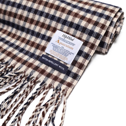 Aquascutum Active Club Check Water Repellent Merino Wool Scarf