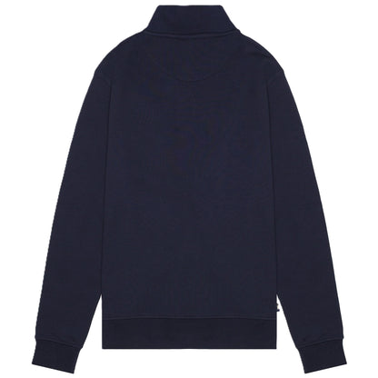 Aquascutum Active Club Check 1/4 Zip Sweatshirt Navy