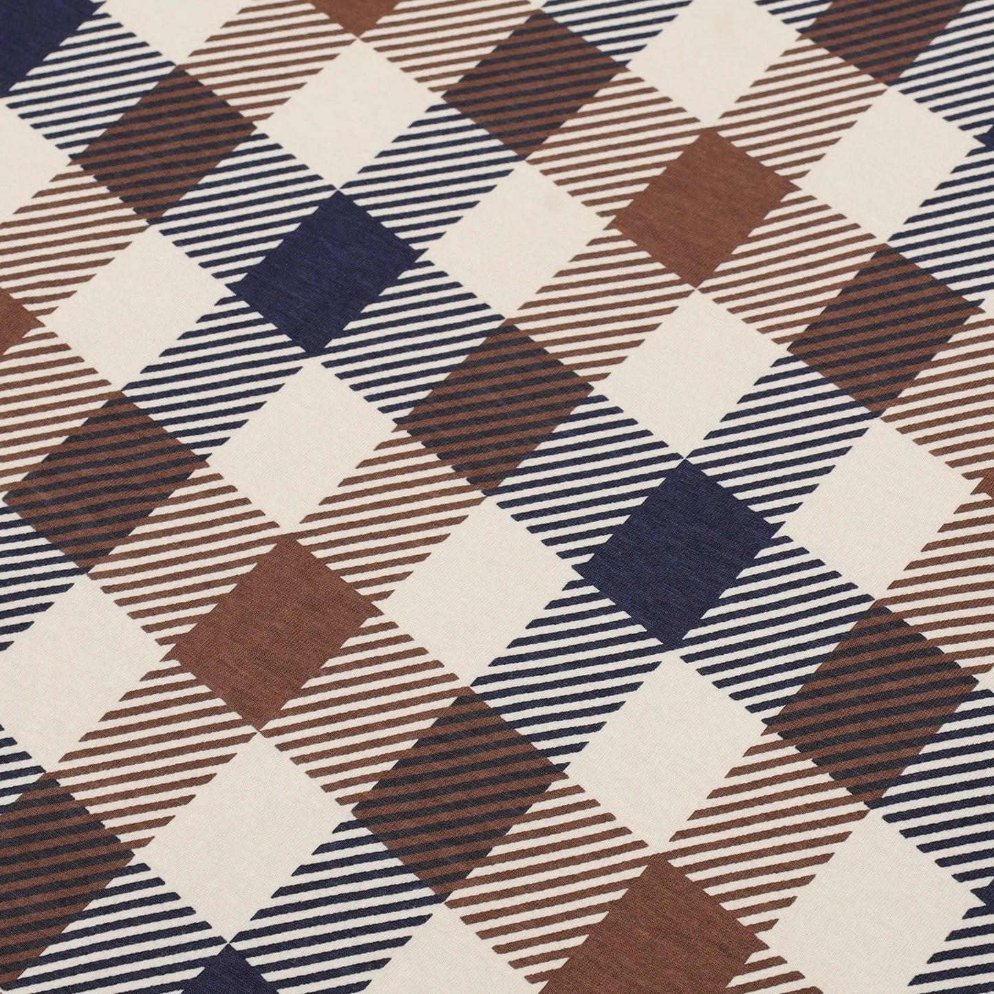 Aquascutum Active Macro Iconic Check Front T-Shirt Navy