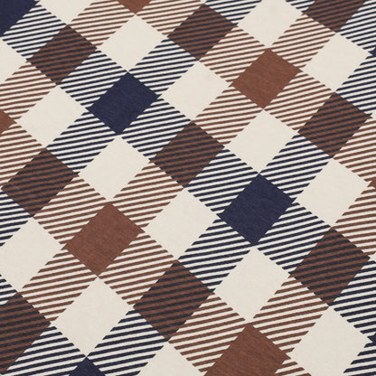 Aquascutum Active Macro Iconic Check Front T-Shirt Navy