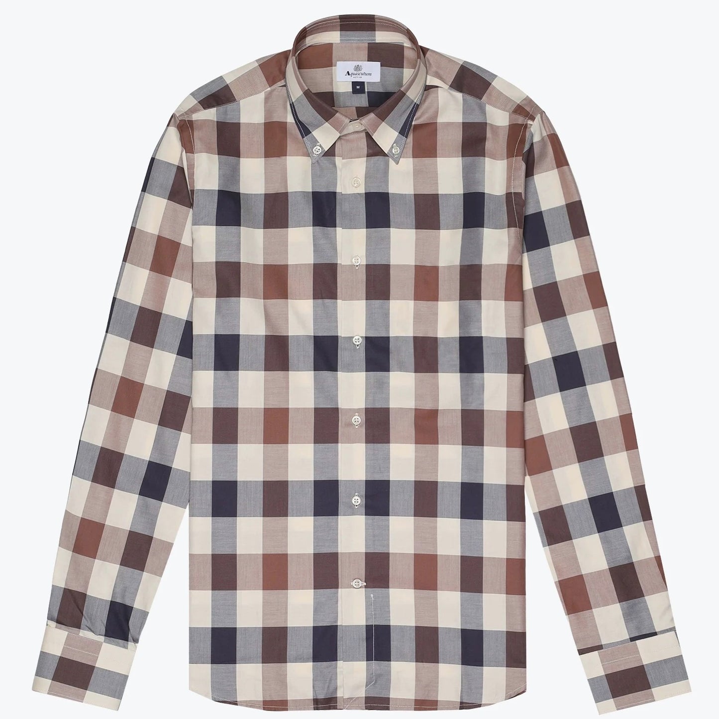 Aquascutum Iconic Macro Check Long Sleeve Shirt