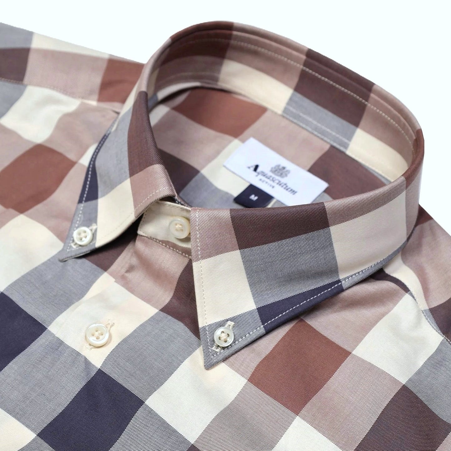 Aquascutum Iconic Macro Check Long Sleeve Shirt