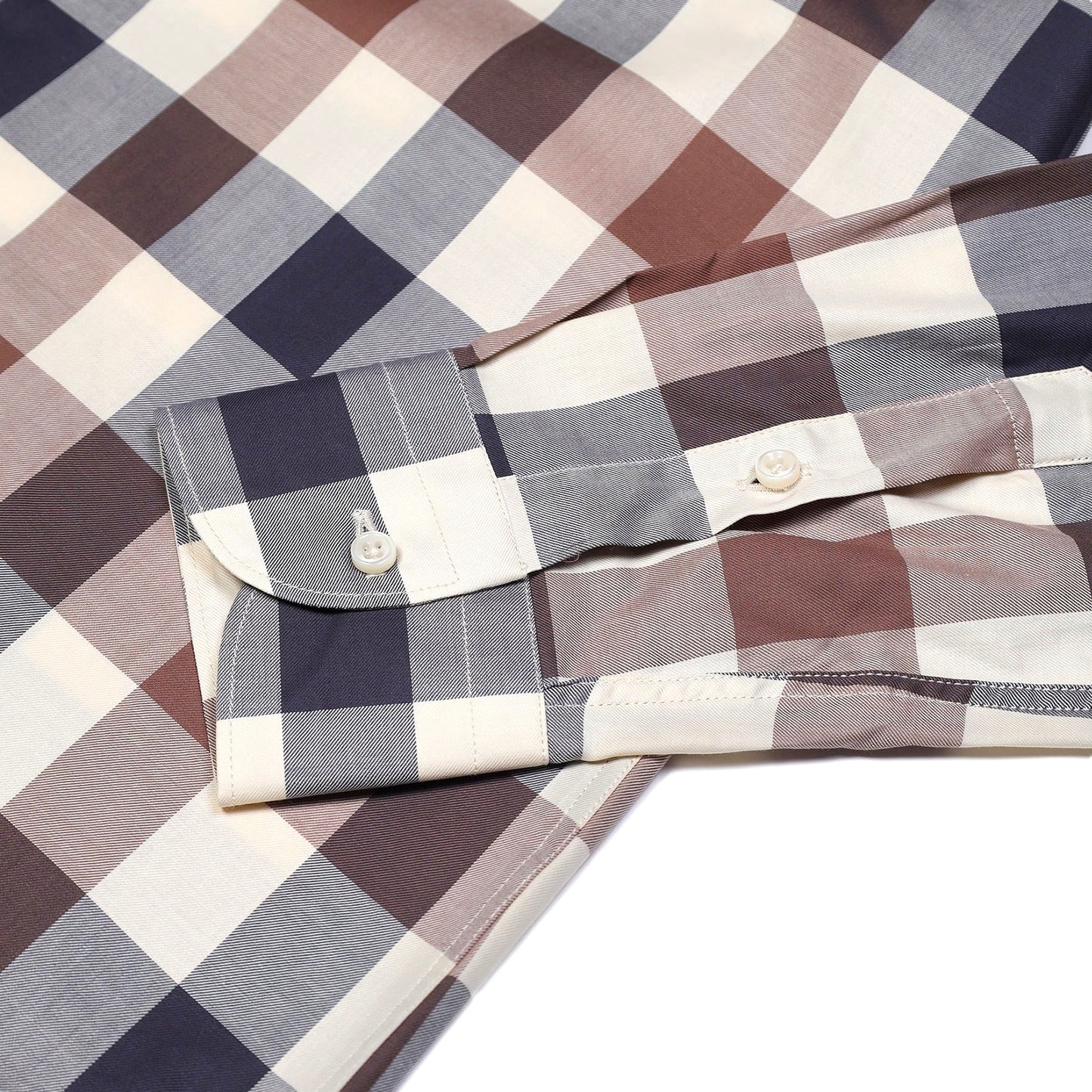 Aquascutum Iconic Macro Check Long Sleeve Shirt