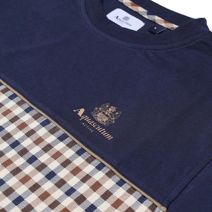 Aquascutum Active Piping Panel T-Shirt Navy