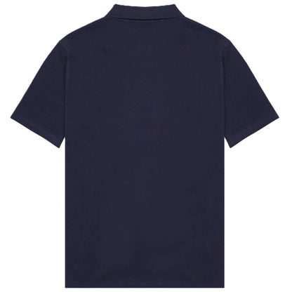 Aquascutum Active Club Check Shoulder Piquet Polo Shirt Navy