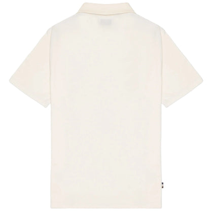 Aquascutum Active Club Check Shoulder Piquet Polo Shirt Ecru