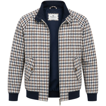 Aquascutum Archival Weatherproof Harrington Jacket Club Check