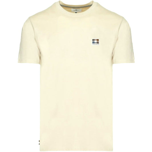 Aquascutum Active Club Check Badge Plain T-Shirt Ecru