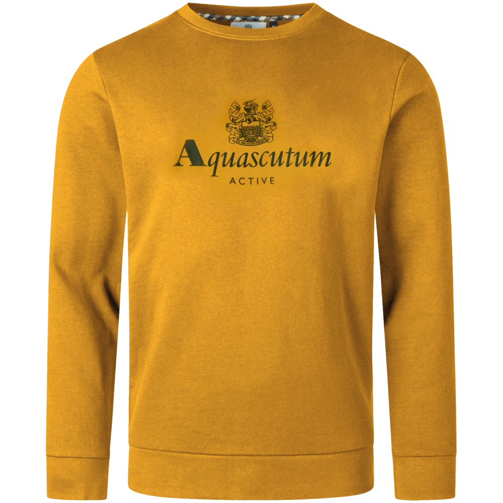 Aquascutum Active Club Check Sweatshirt Mustard