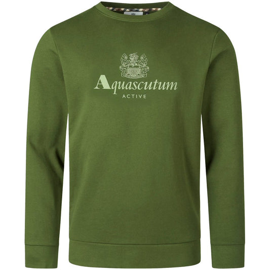 Aquascutum Active Club Check Sweatshirt Army