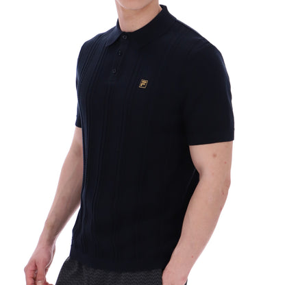 Fila Gold Collection Cable Knit Polo Black