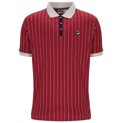 Fila Classic Vintage BB1 Striped Polo Shirt Rust