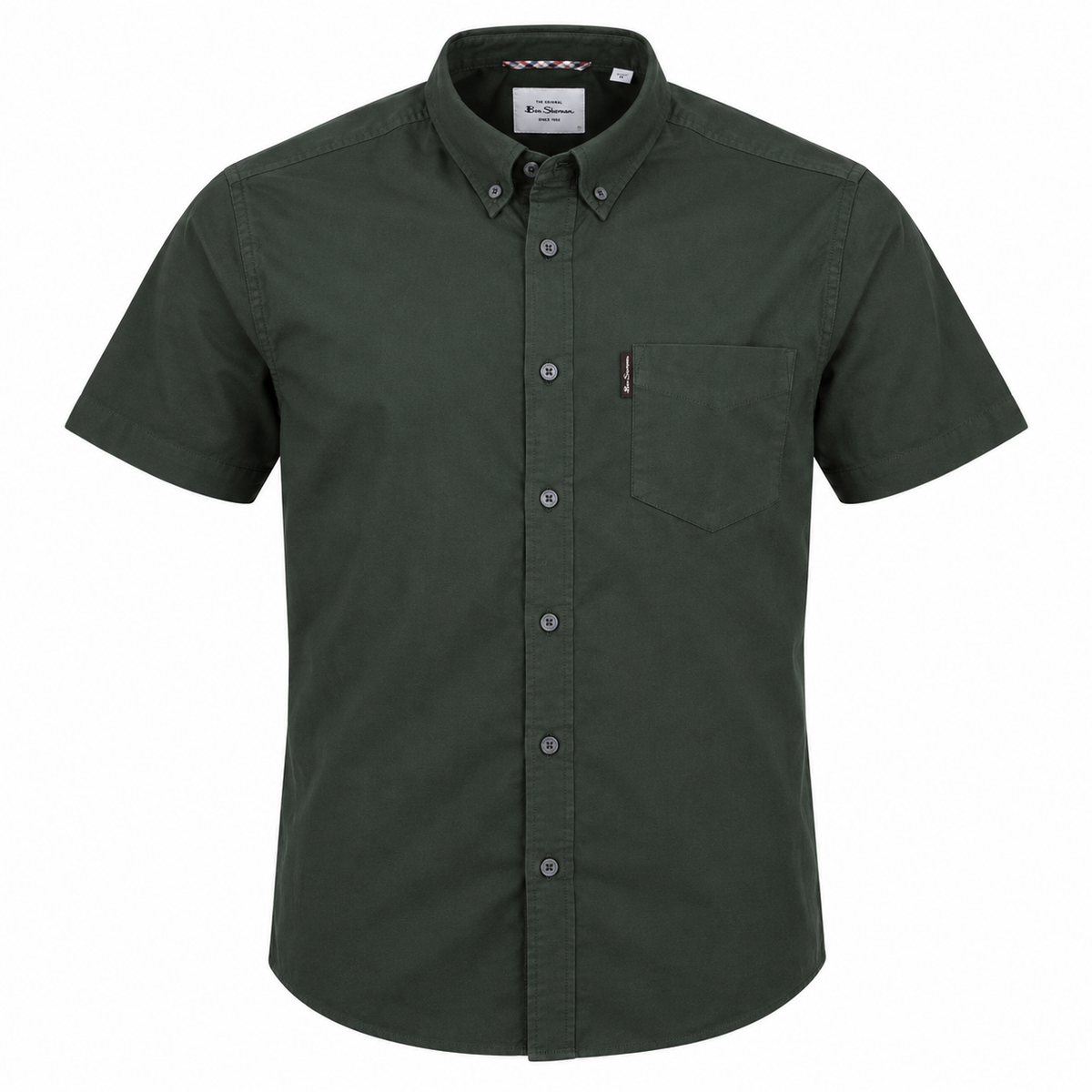 Ben Sherman Short Sleeve Oxford Shirt Green