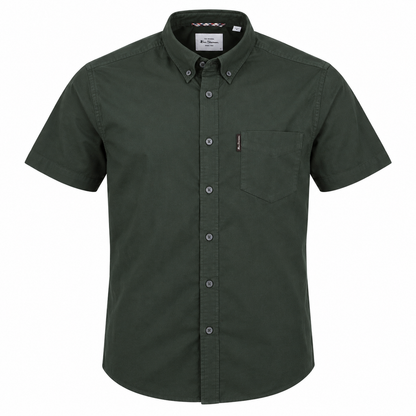 Ben Sherman Short Sleeve Oxford Shirt Green