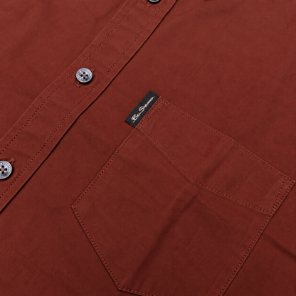 Ben Sherman Short Sleeve Oxford Shirt Brick