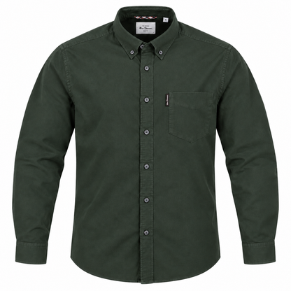 Ben Sherman Long Sleeve Oxford Shirt Green