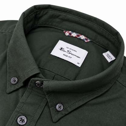 Ben Sherman Long Sleeve Oxford Shirt Green