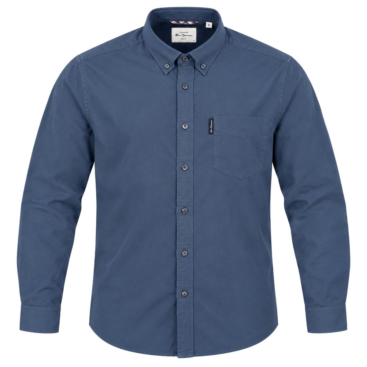 Ben Sherman Long Sleeve Oxford Shirt Mid Blue