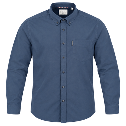 Ben Sherman Long Sleeve Oxford Shirt Mid Blue