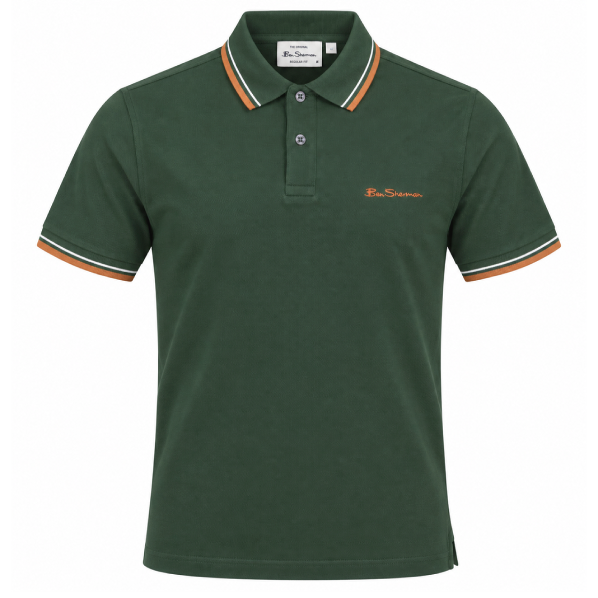 Ben Sherman Classic Signature Tipped Polo Shirt Green