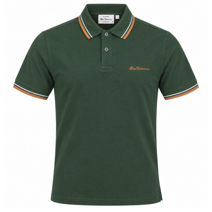 Ben Sherman Classic Signature Tipped Polo Shirt Green