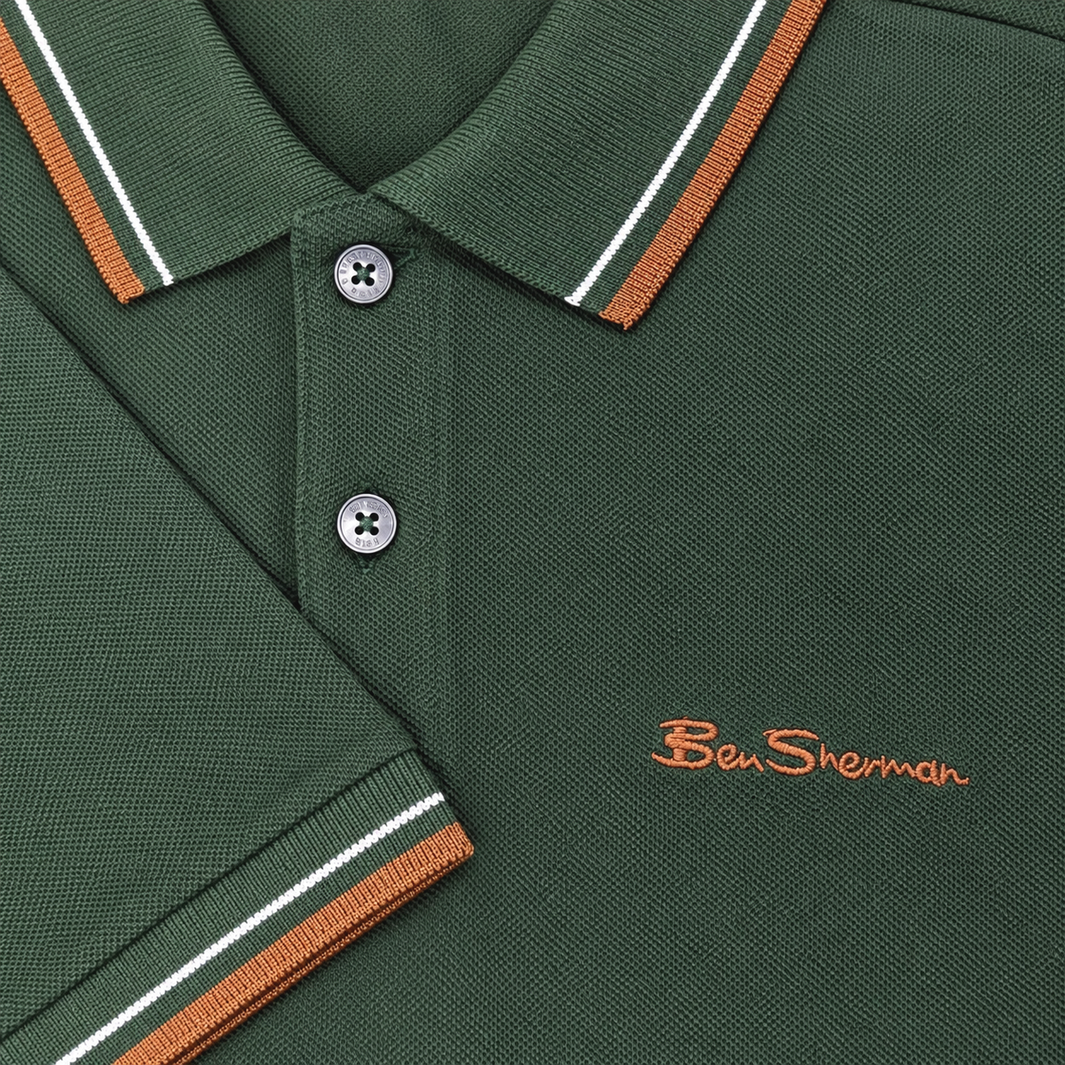 Ben Sherman Classic Signature Tipped Polo Shirt Green