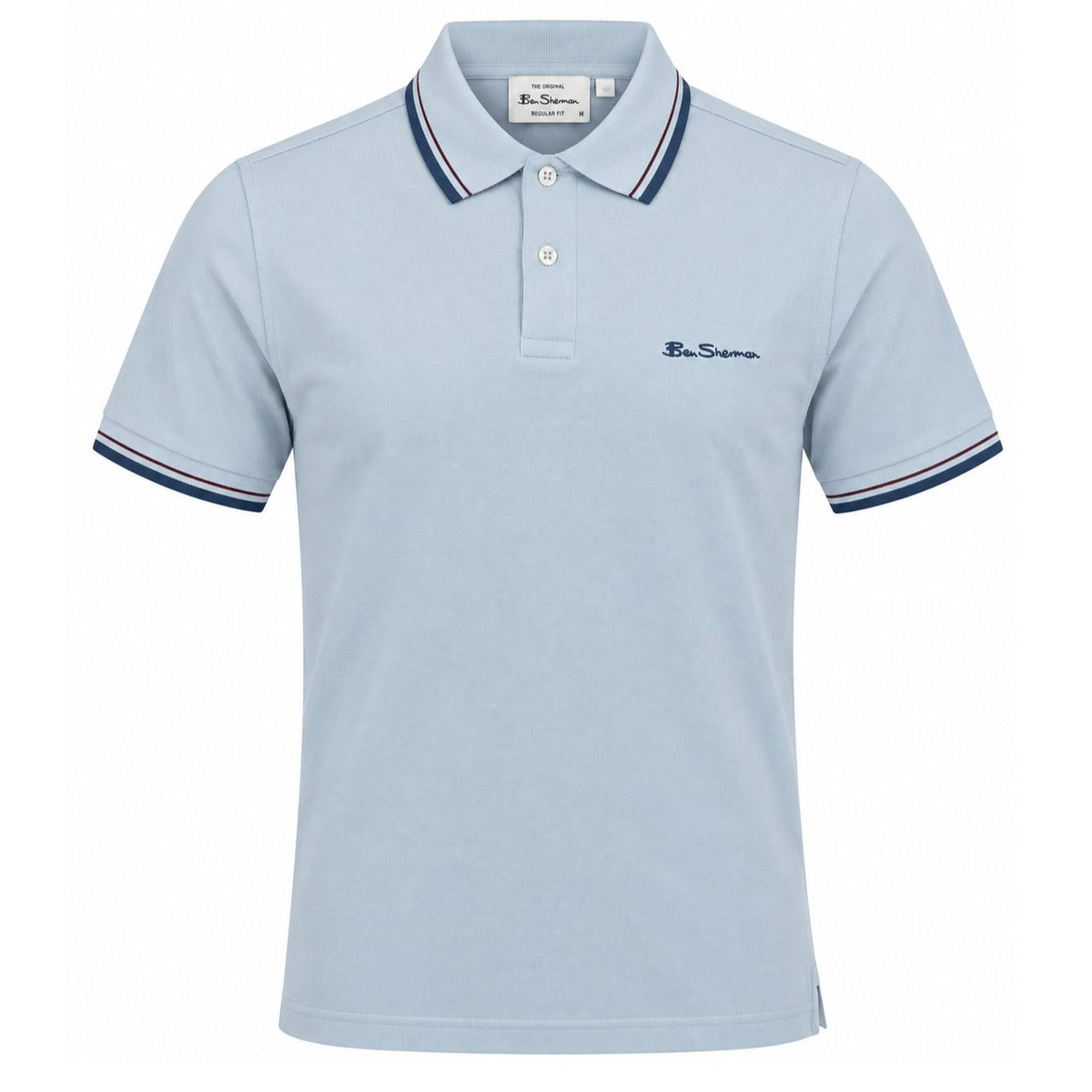 Ben Sherman Classic Signature Tipped Polo Shirt Sky