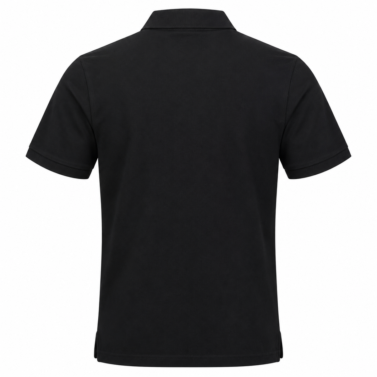 Ben Sherman Birdseye Stripe Button Through Polo Black