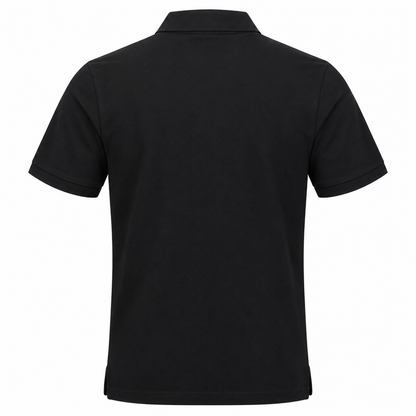 Ben Sherman Birdseye Stripe Button Through Polo Black