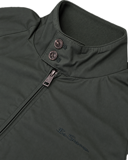 Ben Sherman Bold Check Lined Harrington Jacket Green