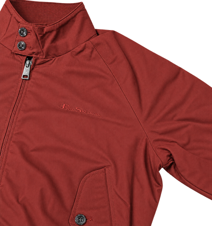 Ben Sherman Bold Check Lined Harrington Jacket Brick