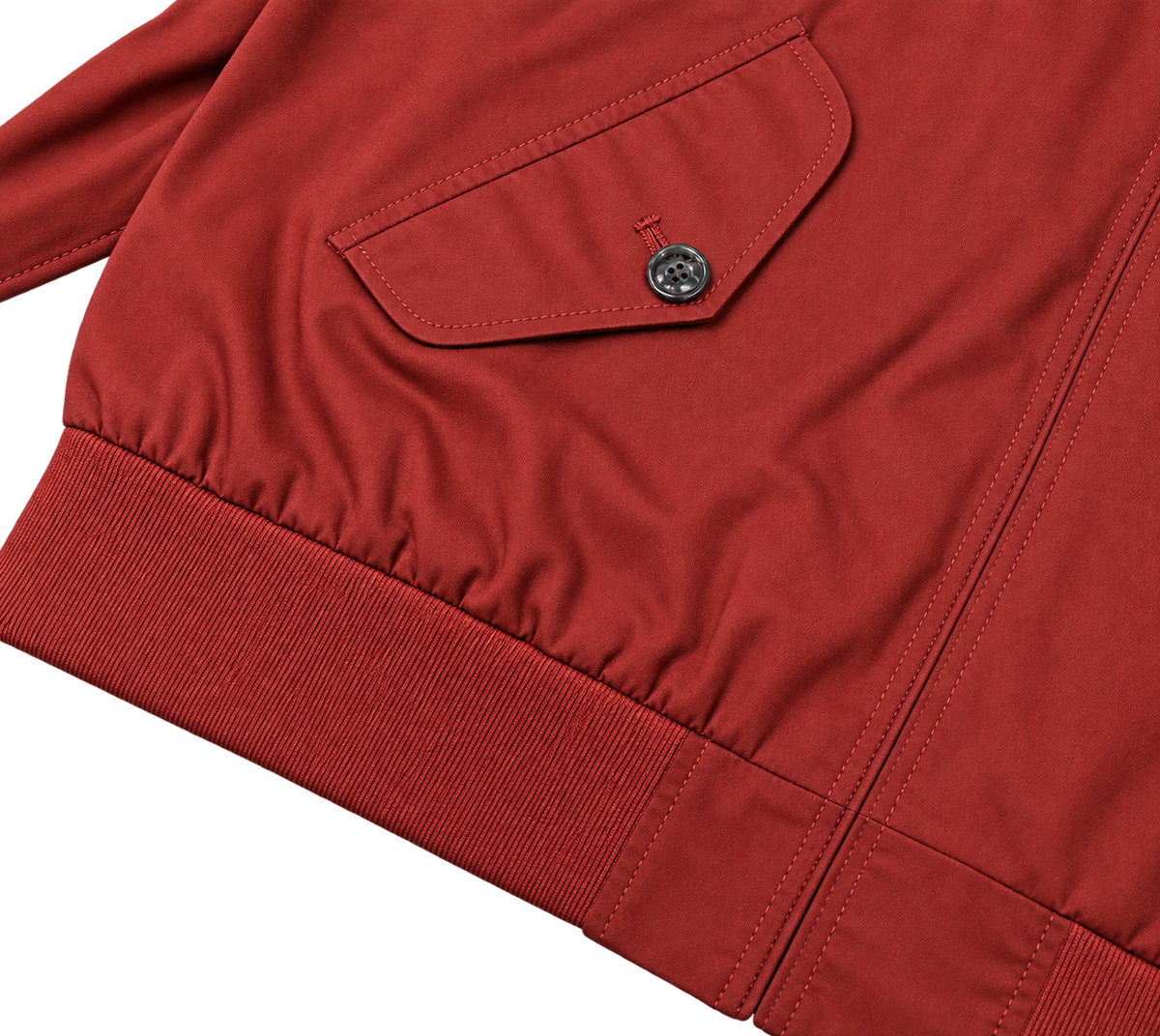 Ben Sherman Bold Check Lined Harrington Jacket Brick