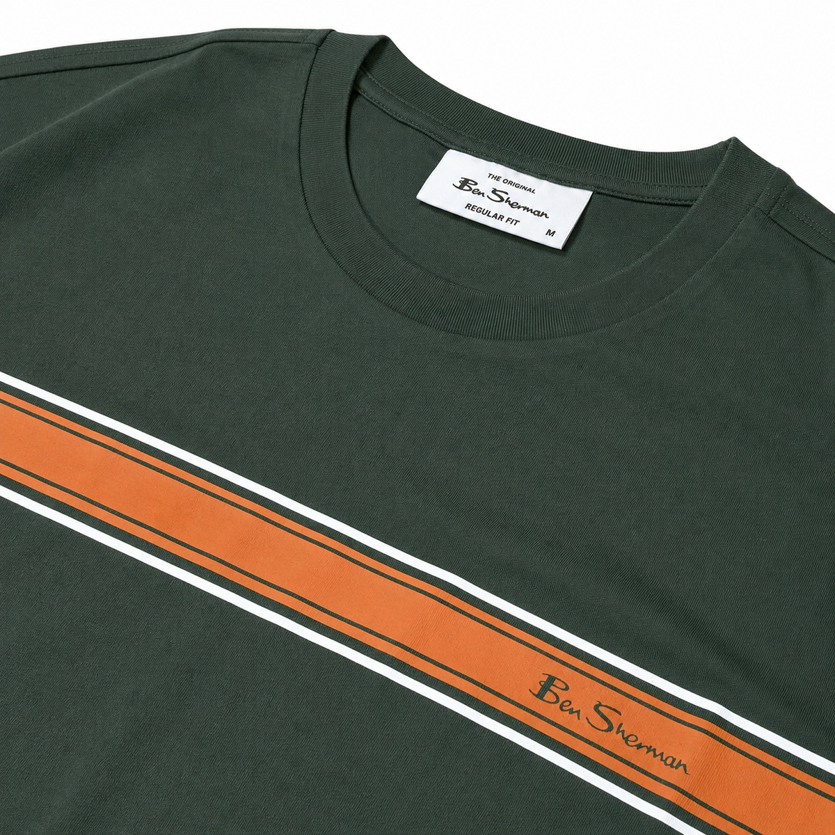 Ben Sherman Core Stripe T-Shirt Green