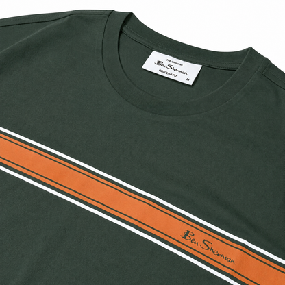Ben Sherman Core Stripe T-Shirt Green