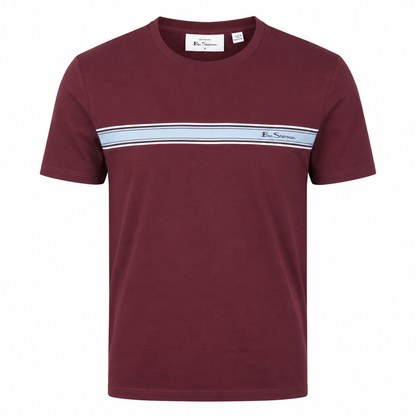Ben Sherman Core Stripe T-Shirt Wine