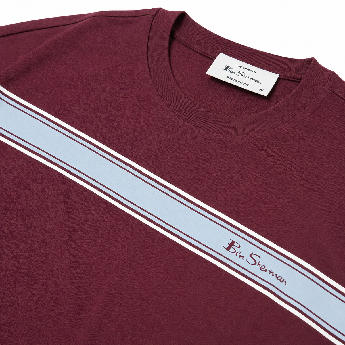 Ben Sherman Core Stripe T-Shirt Wine