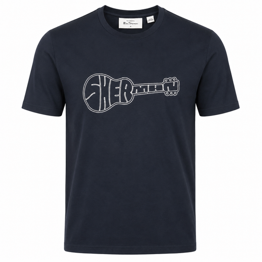 Ben Sherman Embroidered Guitar T-Shirt Navy