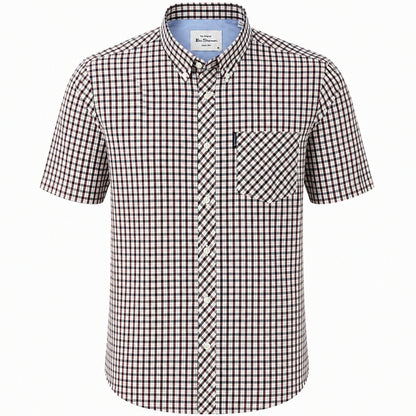 Ben Sherman Short Sleeve House Check Shirt Red / Navy